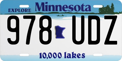 MN license plate 978UDZ