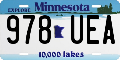 MN license plate 978UEA