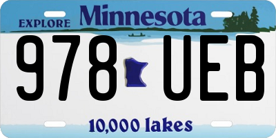 MN license plate 978UEB