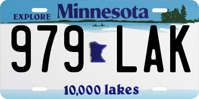 MN license plate 979LAK