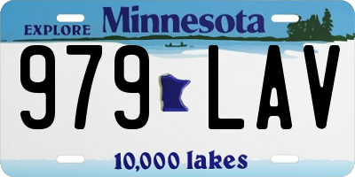 MN license plate 979LAV