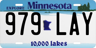 MN license plate 979LAY