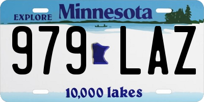 MN license plate 979LAZ