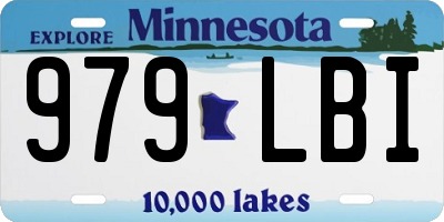 MN license plate 979LBI