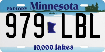MN license plate 979LBL