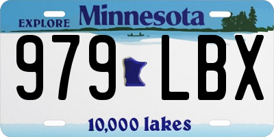 MN license plate 979LBX