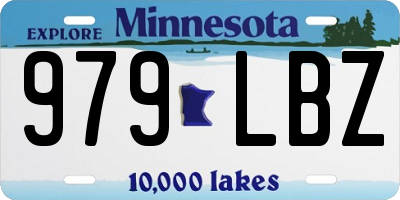 MN license plate 979LBZ