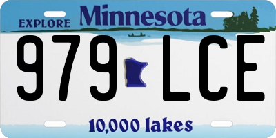 MN license plate 979LCE