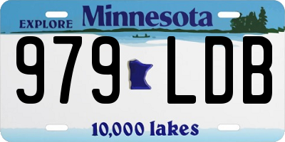 MN license plate 979LDB