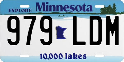 MN license plate 979LDM