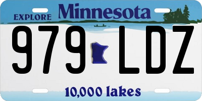 MN license plate 979LDZ