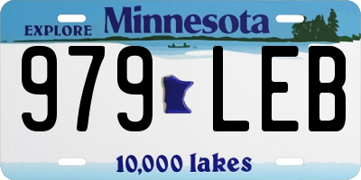 MN license plate 979LEB