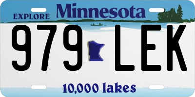 MN license plate 979LEK