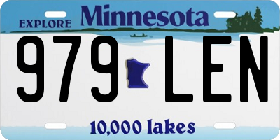 MN license plate 979LEN