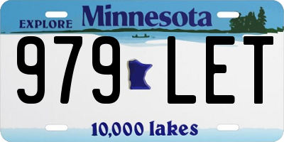 MN license plate 979LET