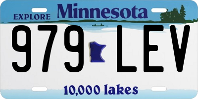 MN license plate 979LEV