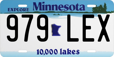 MN license plate 979LEX