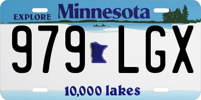 MN license plate 979LGX