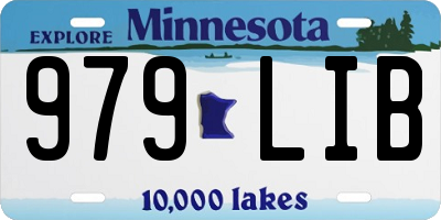 MN license plate 979LIB