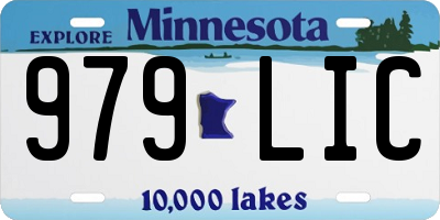 MN license plate 979LIC