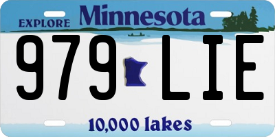 MN license plate 979LIE