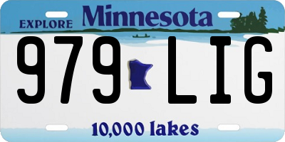 MN license plate 979LIG