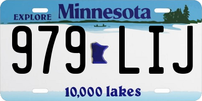 MN license plate 979LIJ