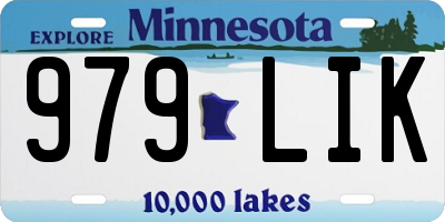 MN license plate 979LIK