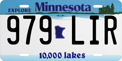 MN license plate 979LIR