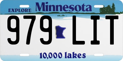MN license plate 979LIT