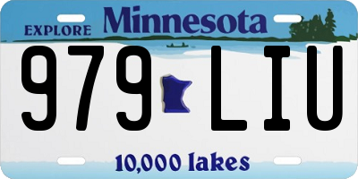 MN license plate 979LIU