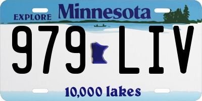 MN license plate 979LIV