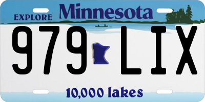 MN license plate 979LIX