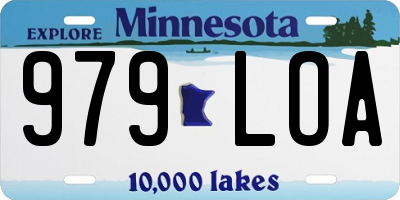 MN license plate 979LOA