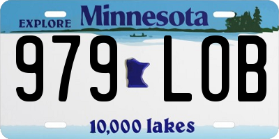 MN license plate 979LOB