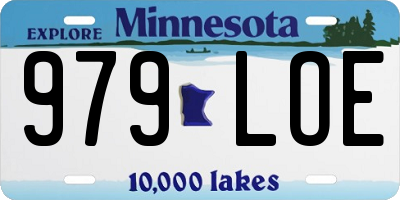 MN license plate 979LOE