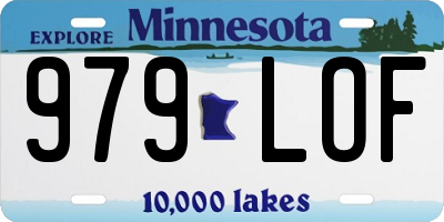 MN license plate 979LOF
