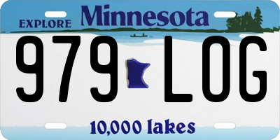 MN license plate 979LOG