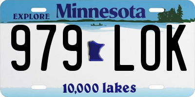 MN license plate 979LOK