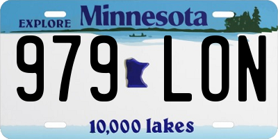 MN license plate 979LON