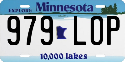 MN license plate 979LOP
