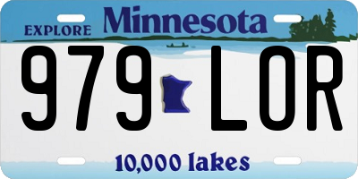 MN license plate 979LOR