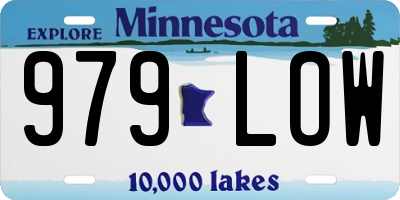 MN license plate 979LOW