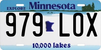 MN license plate 979LOX