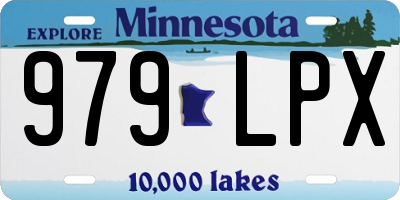 MN license plate 979LPX