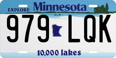 MN license plate 979LQK