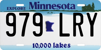 MN license plate 979LRY