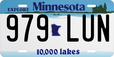 MN license plate 979LUN