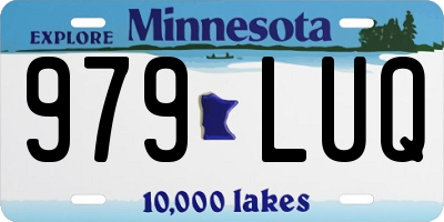 MN license plate 979LUQ
