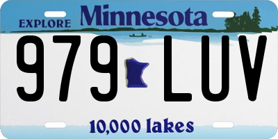 MN license plate 979LUV